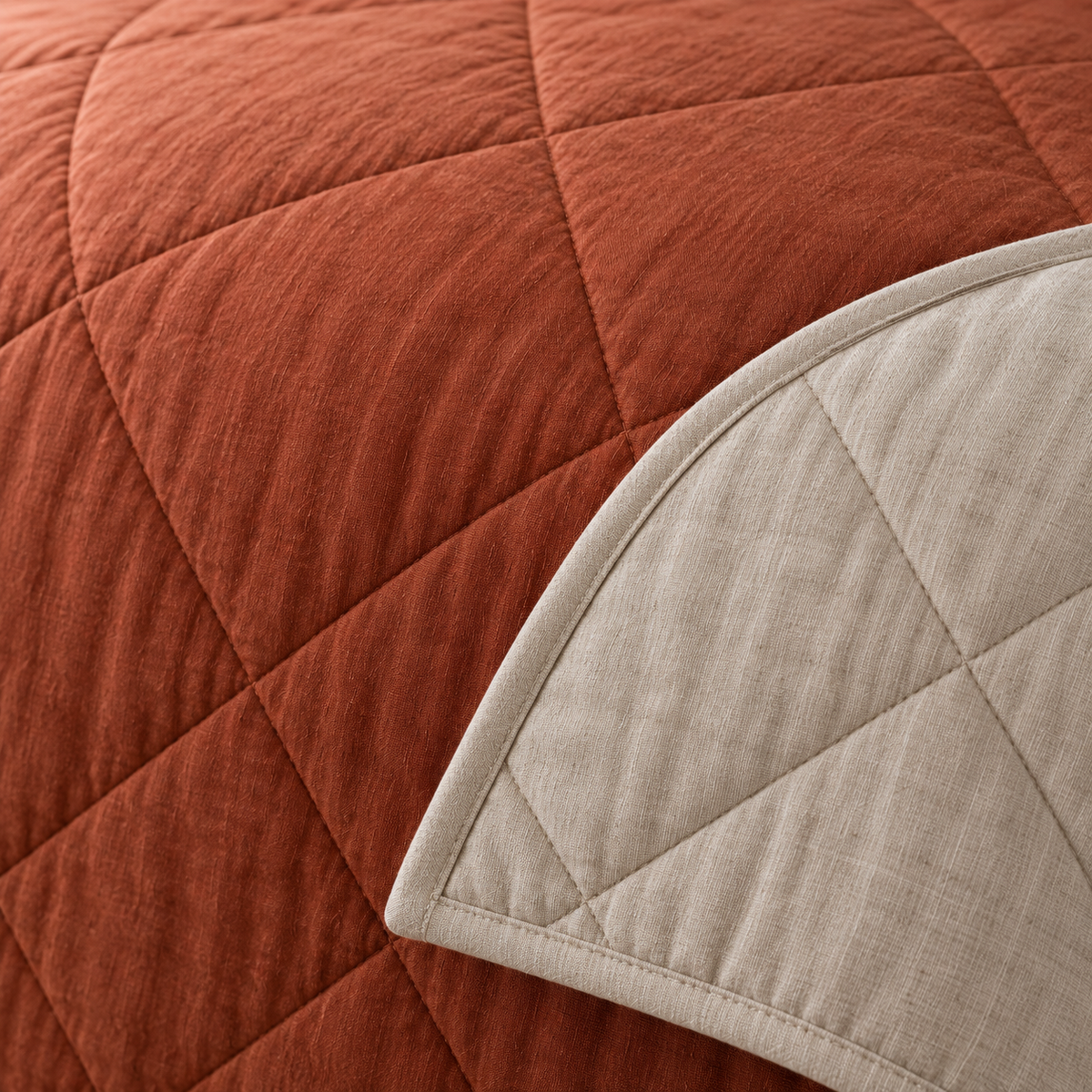 Aube Reversible Coverlet detail view