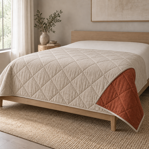 Aube Reversible Coverlet lifestyle view