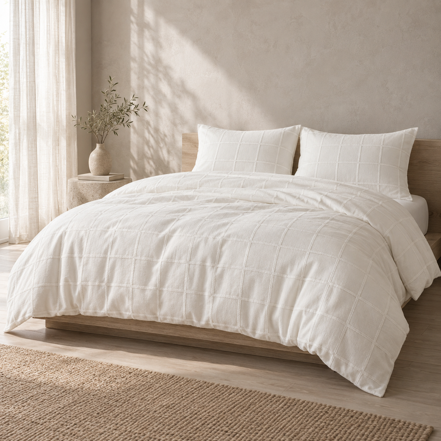 Celestine Cotton Jacquard Duvet Set hero view