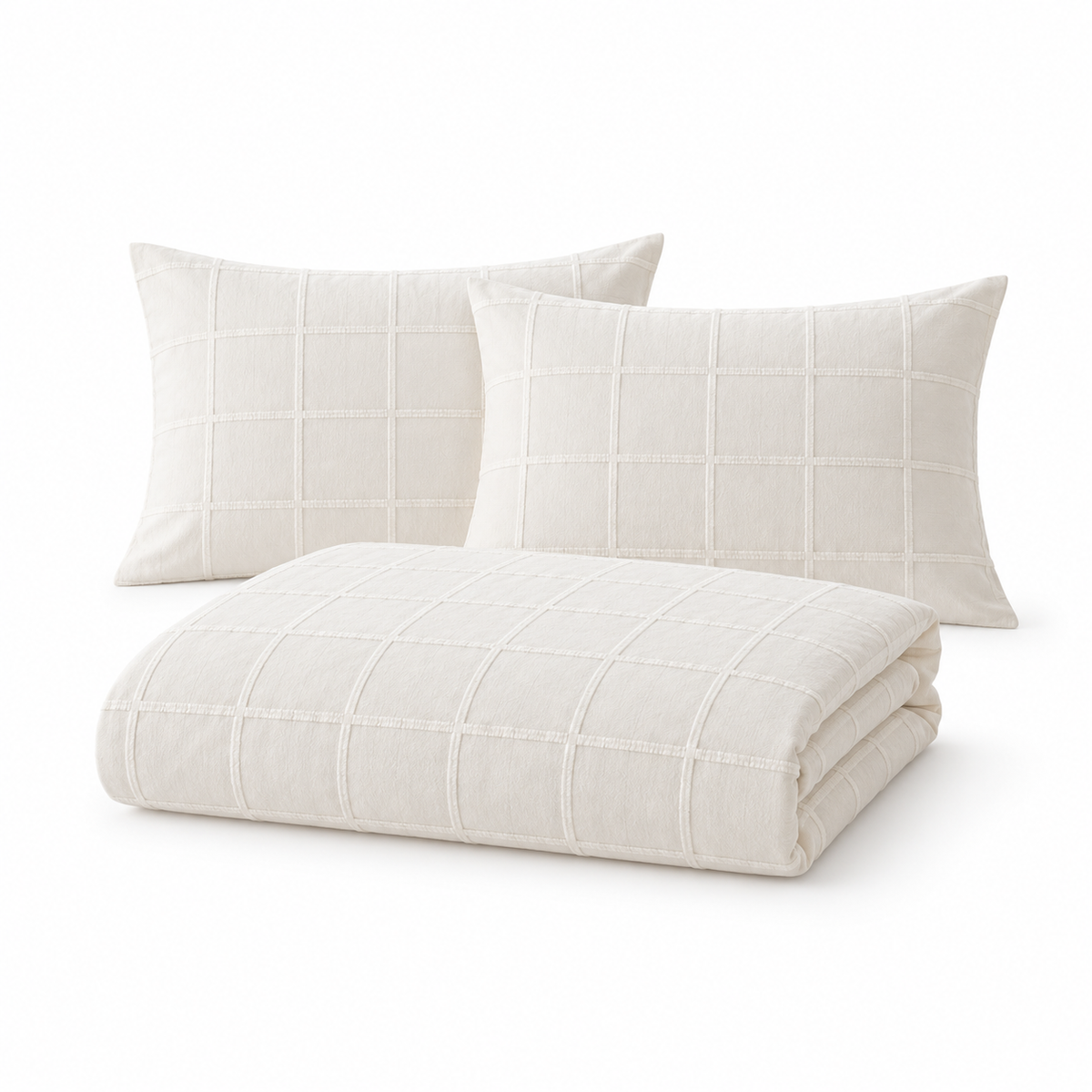 Celestine Cotton Jacquard Duvet Set on a white background