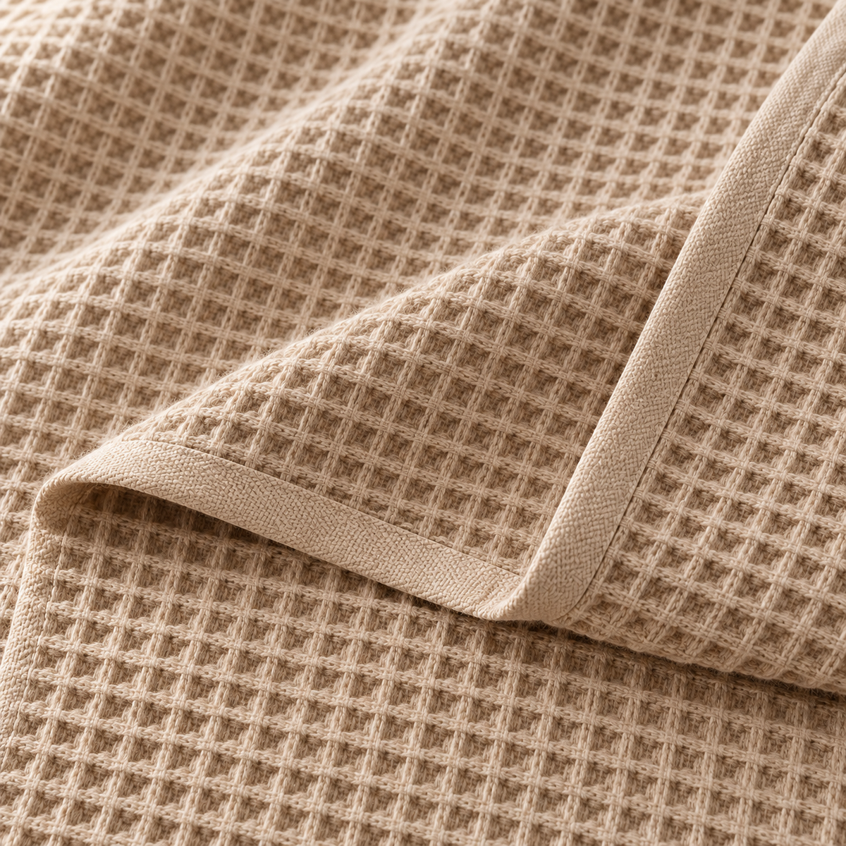 Halcyon Waffle Throw detail view