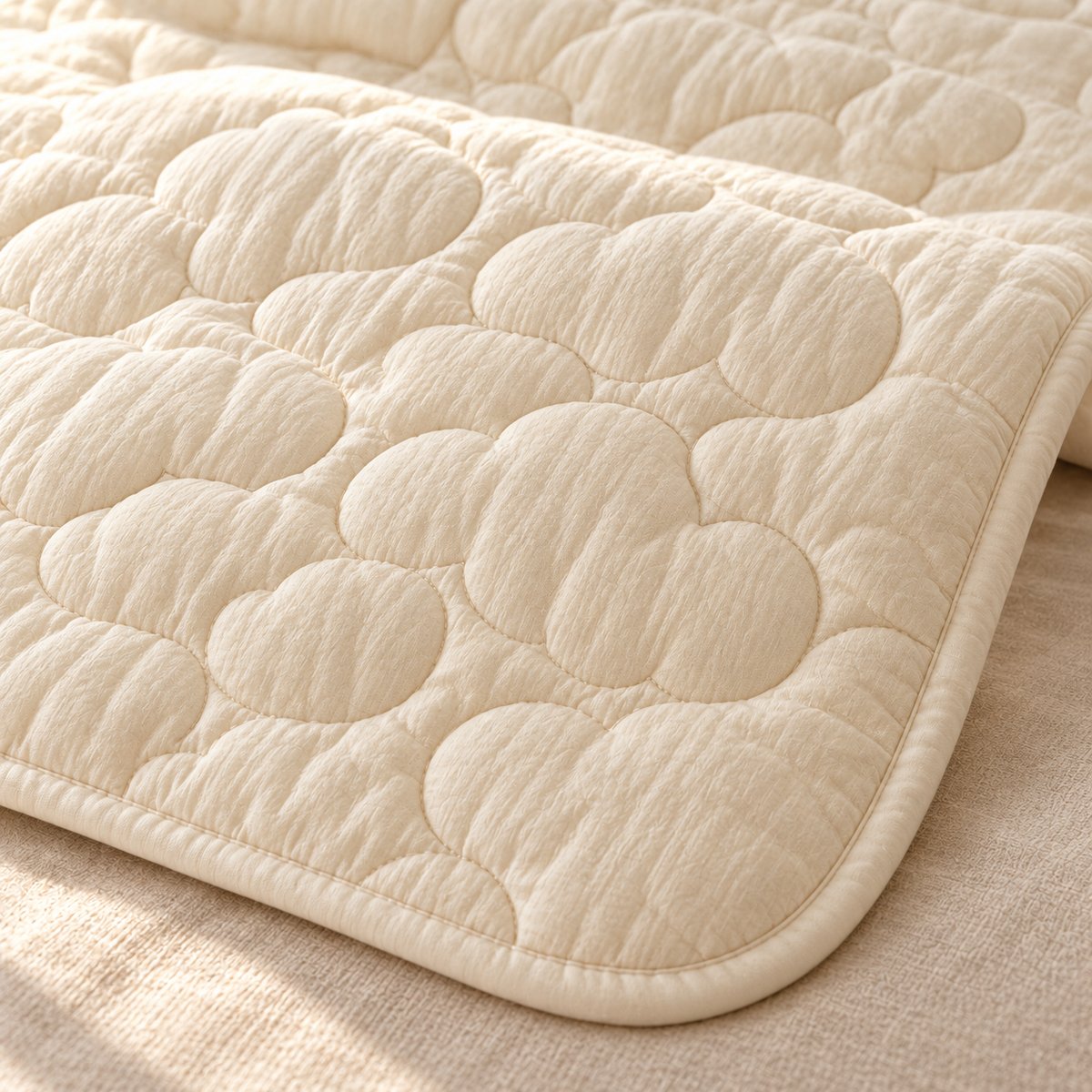Luma Cloud-Stitch Quilt detail view