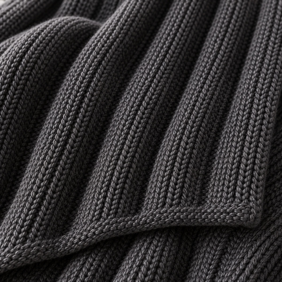 Nielle Rib Knit Throw detail view