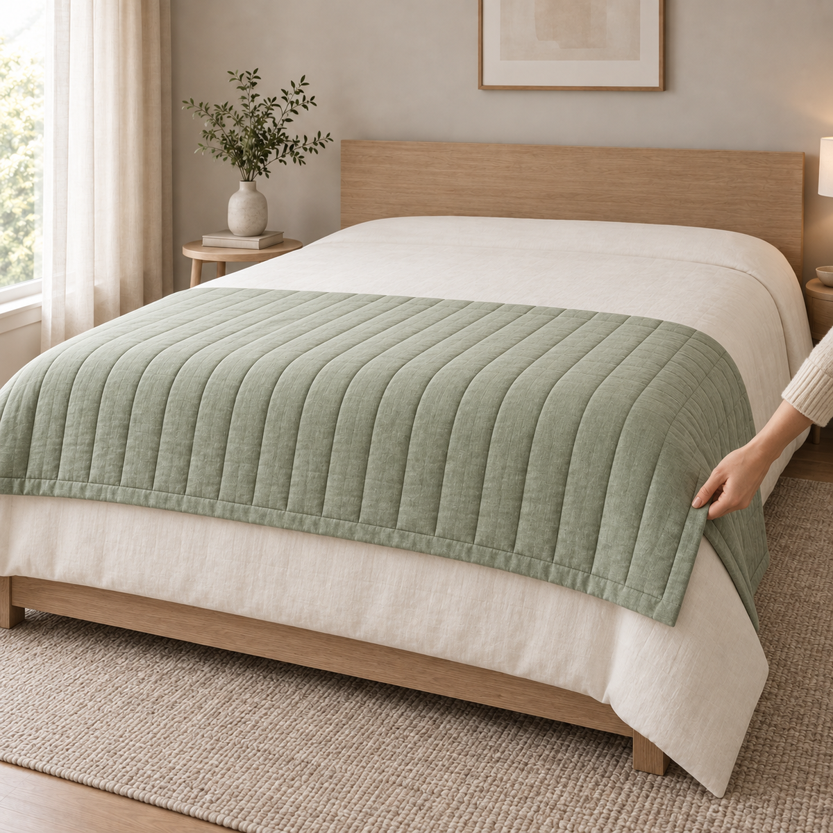 Orienne Channel Coverlet lifestyle view