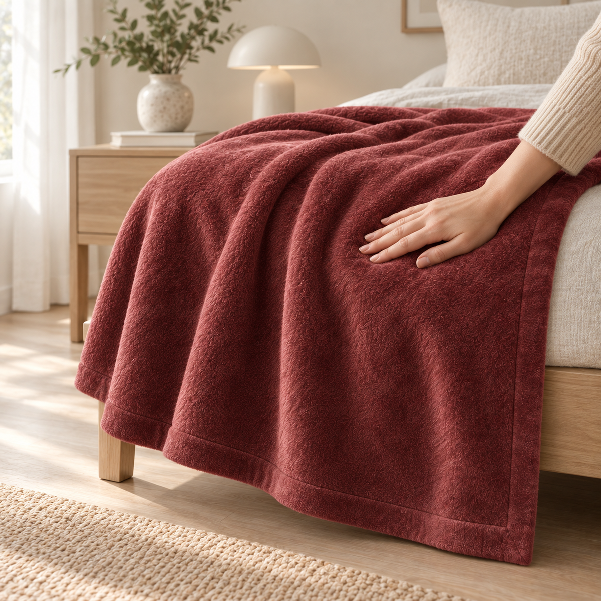 Rosera Brushed Throw lifestyle view