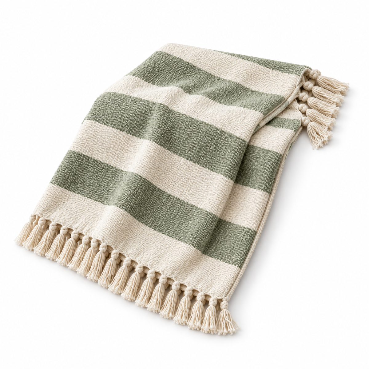 Seren Vale Fringed Throw on a white background