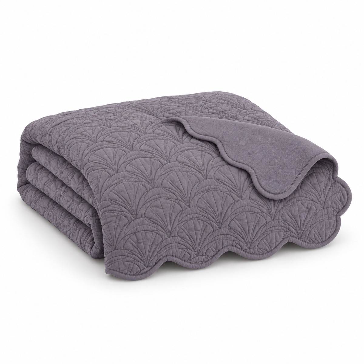 Vespera Scallop Quilt on a white background